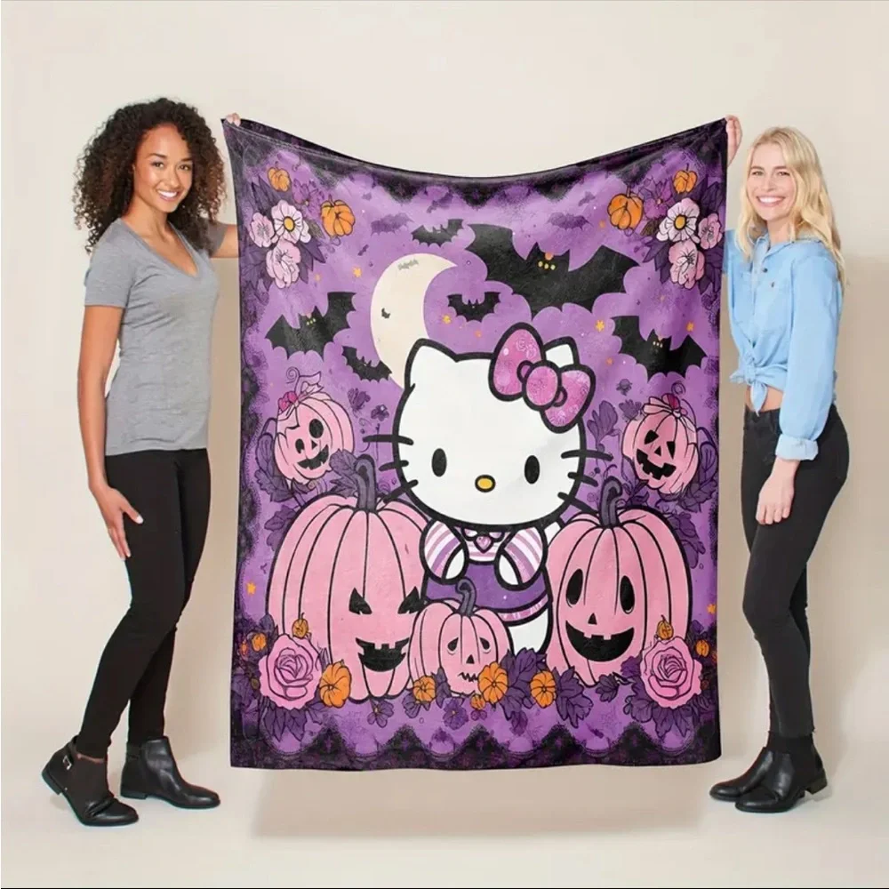 Hello Kitty Halloween Blanket, Halloween Hello Kitty Blanket